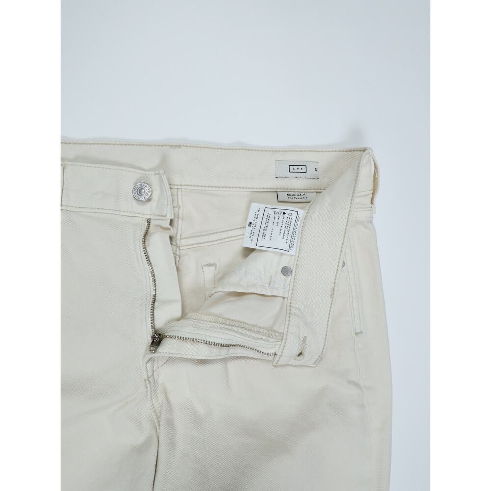 AYR The Frenchie Jeans 29 Ecru Cream Wide Straight Organic Cotton Made in USA - Picture 6 of 15